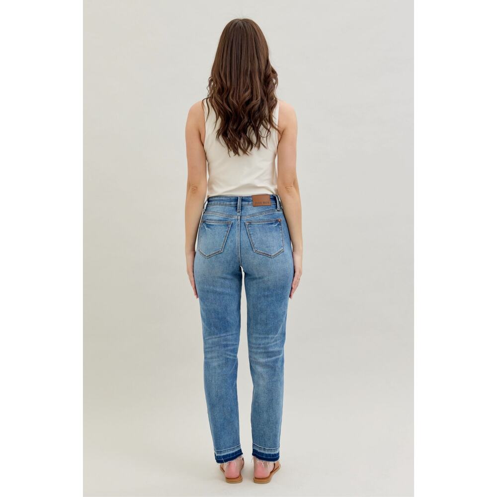 Classic High-Rise Straight Leg Jeans - Light Blue - Picture 6 of 13